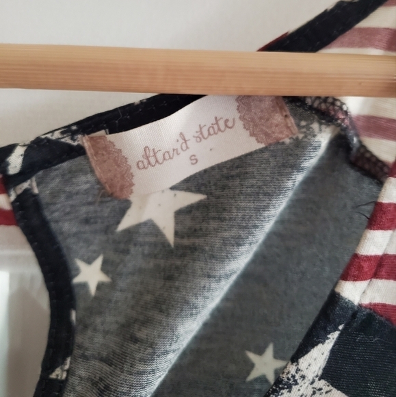 Altar'd State Stars and Stripes tied back tank Womens size Small - Picture 3 of 5